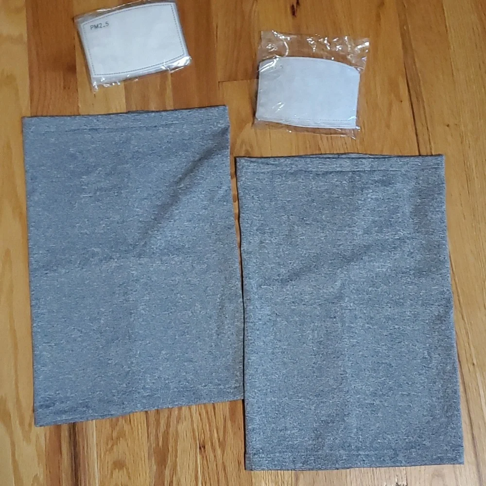 TWO Neck Gaiters/Balaclava with PM 2.5 Filter Inserts